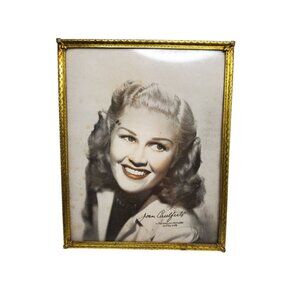 vintage 1940s-50s paramount pictures joan caufield signed framed photo